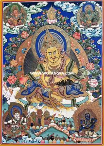 黄财神五路财神众如愿财富供养图（彩唐）