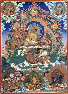 财宝天王五路财神众吉祥财富供养图（彩唐）