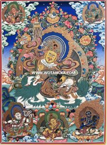 财宝天王五路财神众如意财富供养图（彩唐）